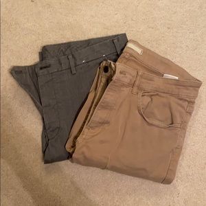 (2) UNIQLO CHINOS